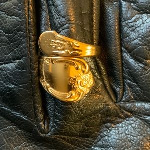 Gold color spoon ring